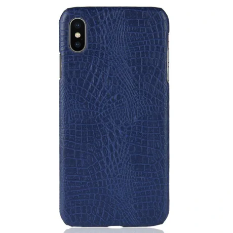 Husa iPhone XS Max Crocodile Texture Albastra