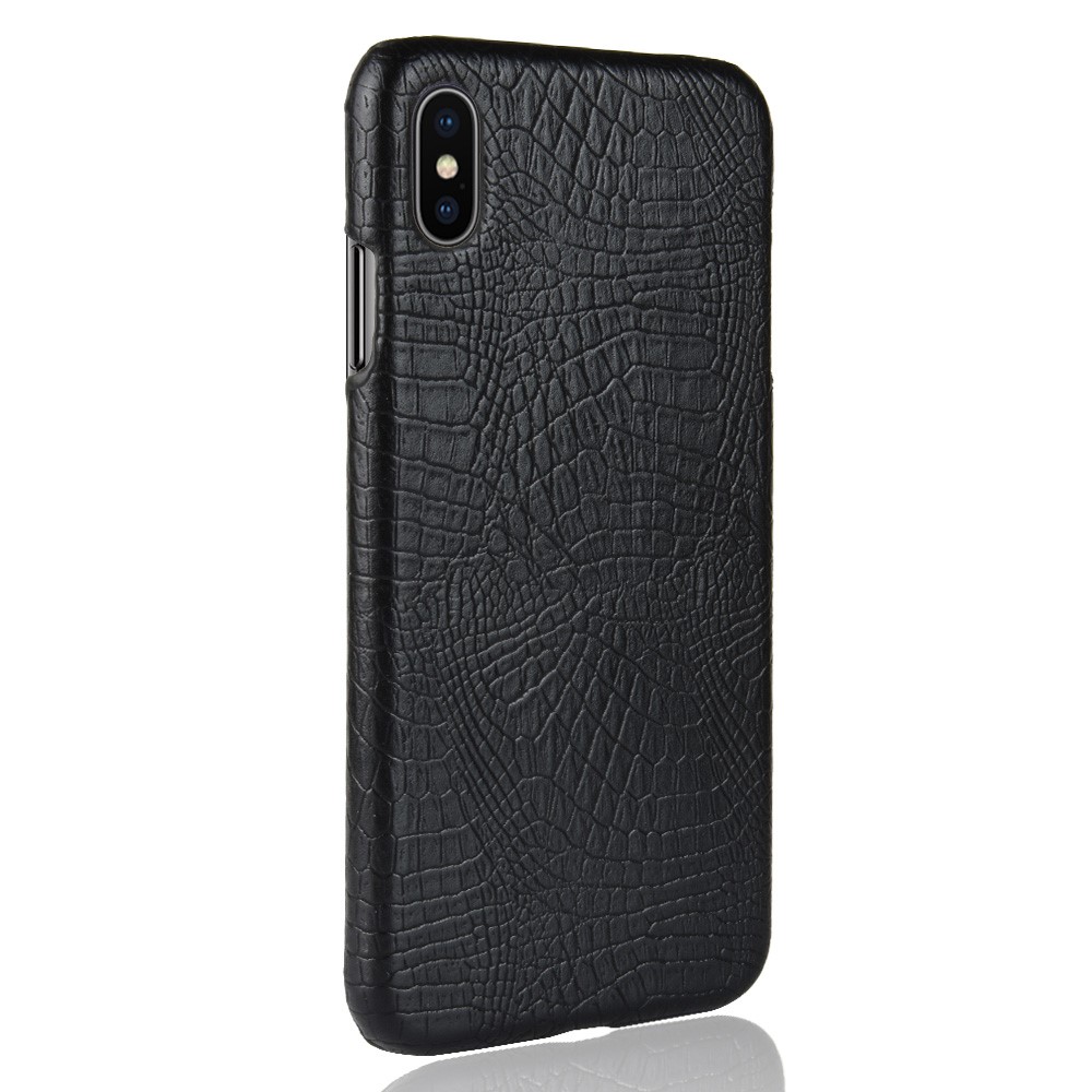 Husa iPhone XS Max 6.5'' Crocodile Texture Neagra thumb