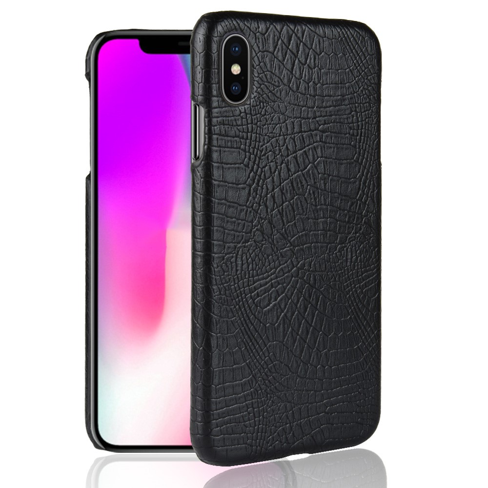 Husa iPhone XS Max 6.5'' Crocodile Texture Neagra thumb