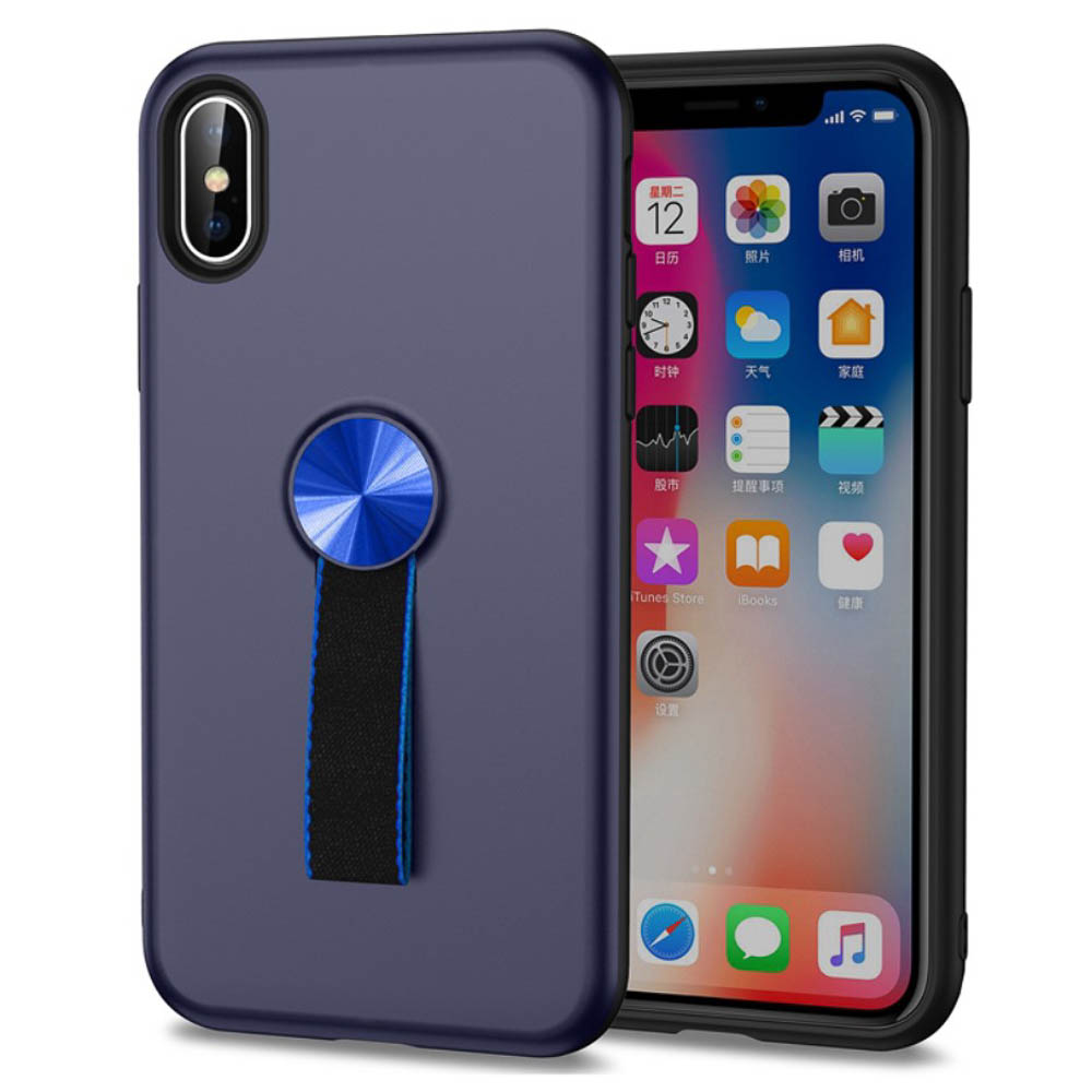 Husa iPhone XS Max Finger Ring, Albastra thumb