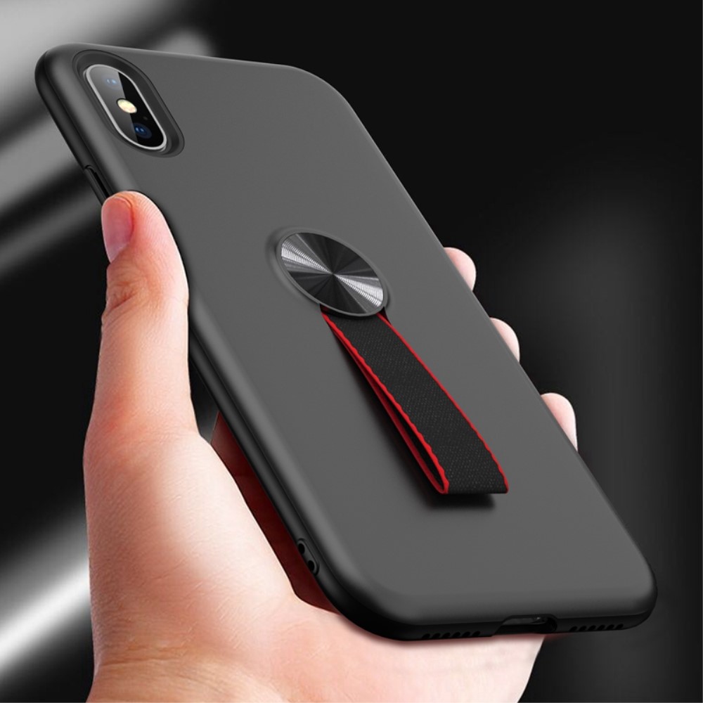 Husa iPhone XS Max Finger Ring, Neagra thumb