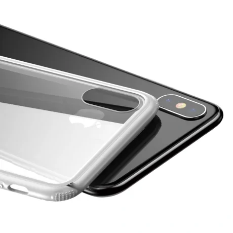 Husa iPhone XS Max Glass, Baseus Alba