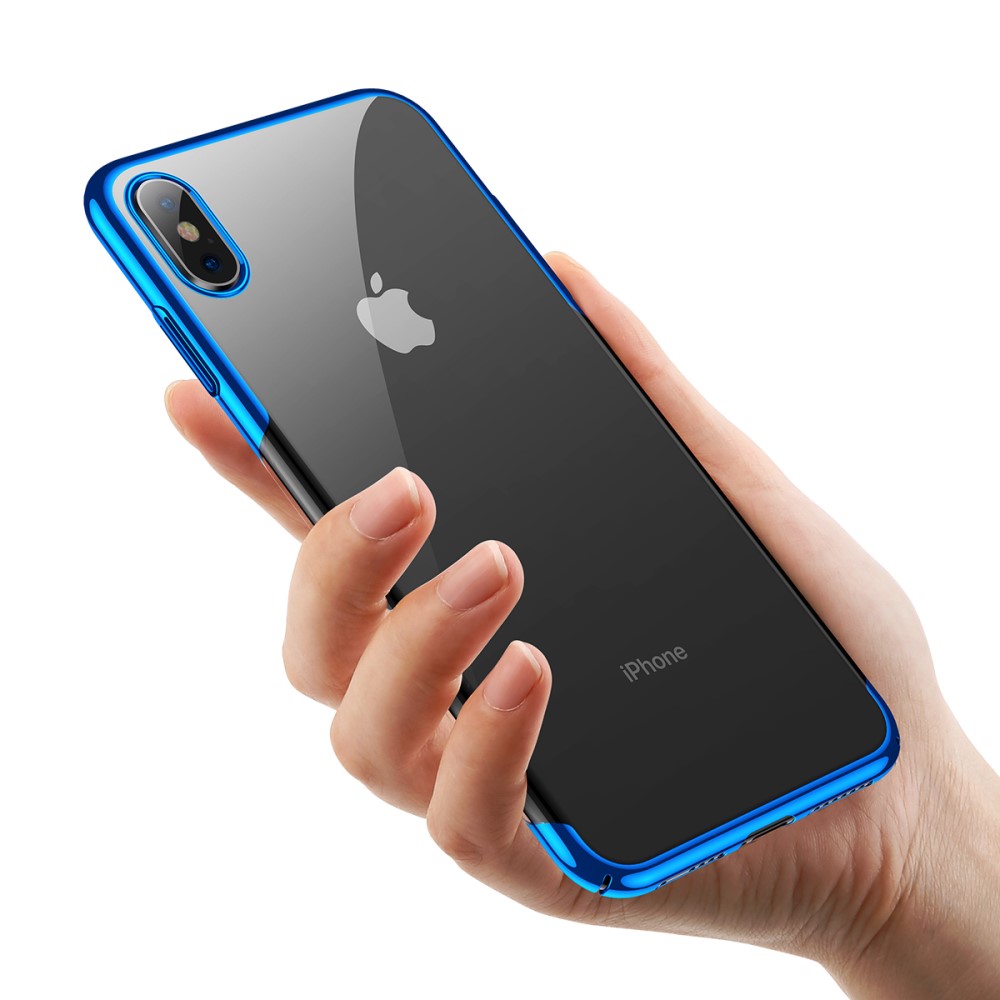 Husa iPhone XS Max Glitter Electroplated, Baseus Albastra thumb