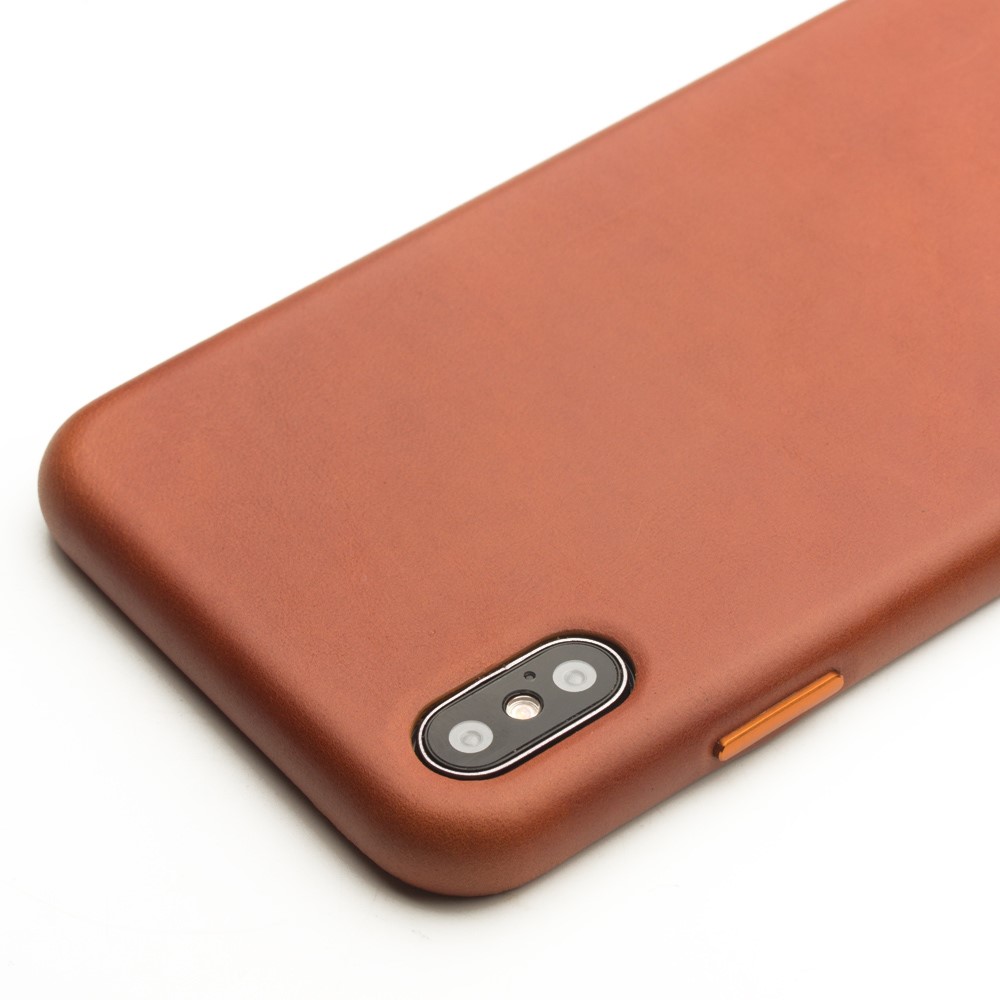Husa iPhone XS Max 6.5'' Leather Back Case Qialino Maro thumb