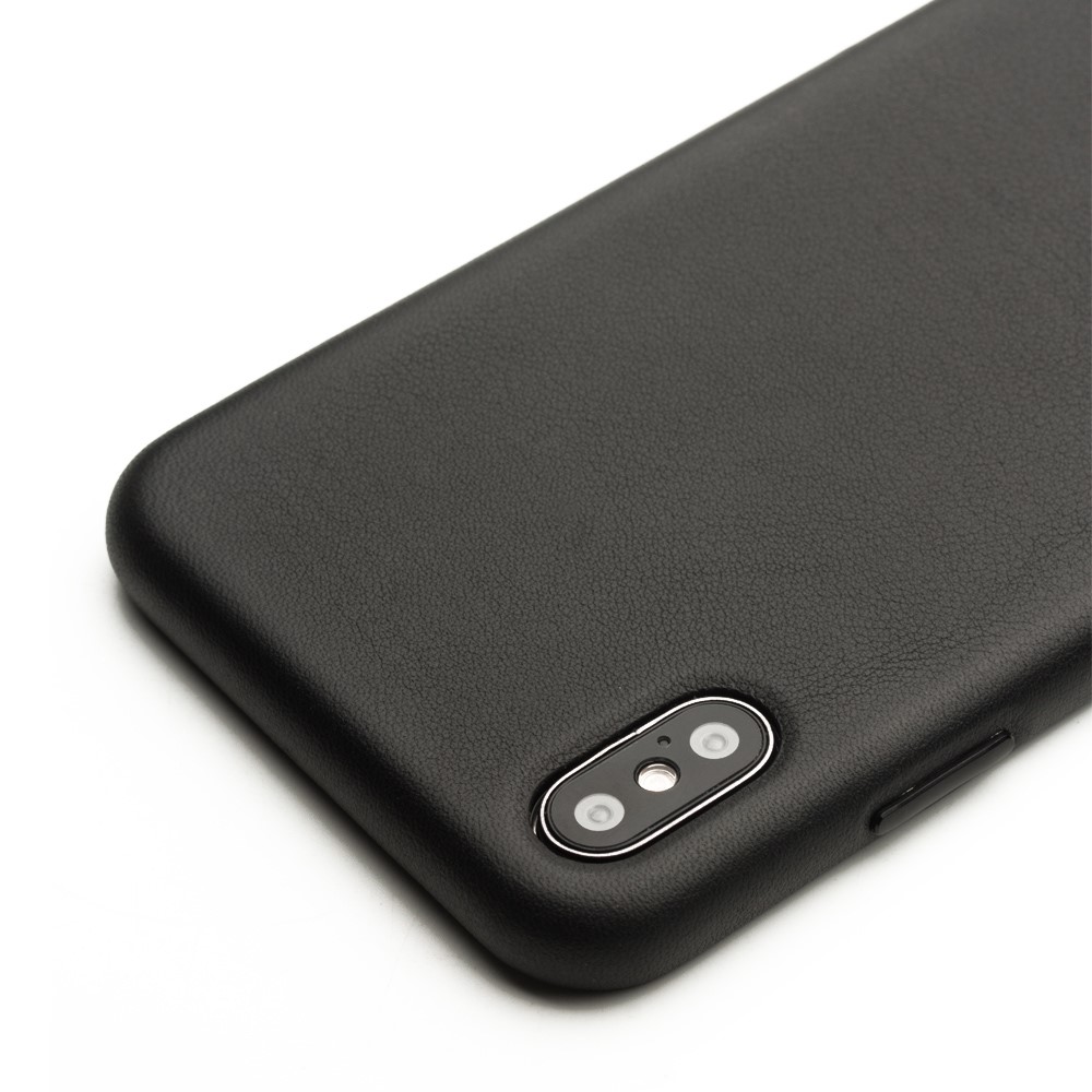 Husa iPhone XS Max 6.5'' Leather Back Case Qialino Neagra thumb