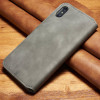 Husa iPhone XS Max Retro Style Leather, Dg. Ming  Gri