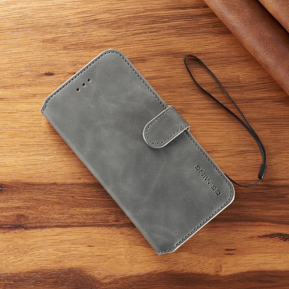 Husa iPhone XS Max Retro Style Leather, Dg. Ming  Gri thumb
