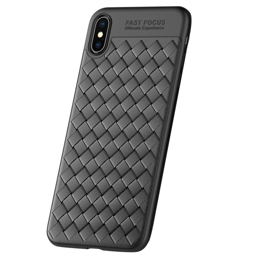 Husa iPhone XS Max Woven Textue, Usams Neagra thumb