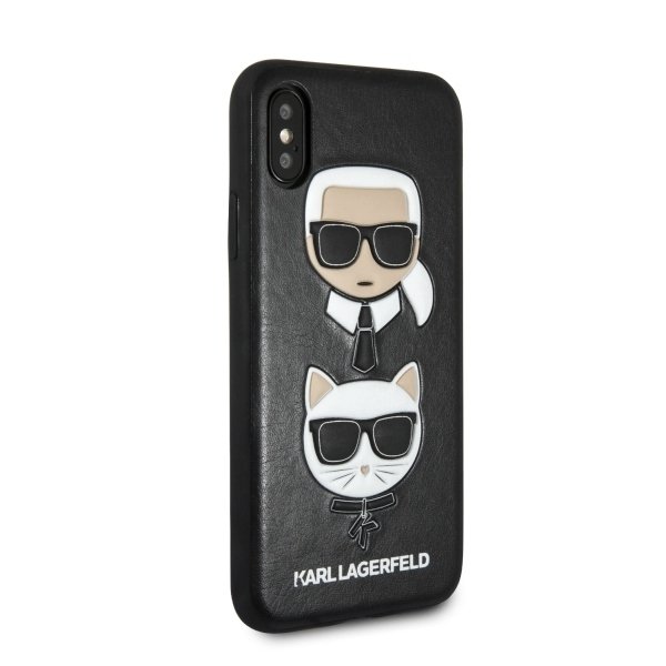 Husa iPhone XS Max Karl Lagerfeld & Choupette Hard Case PU Negru thumb
