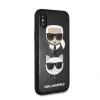 Husa iPhone XS Max Karl Lagerfeld &amp; Choupette Hard Case PU Negru