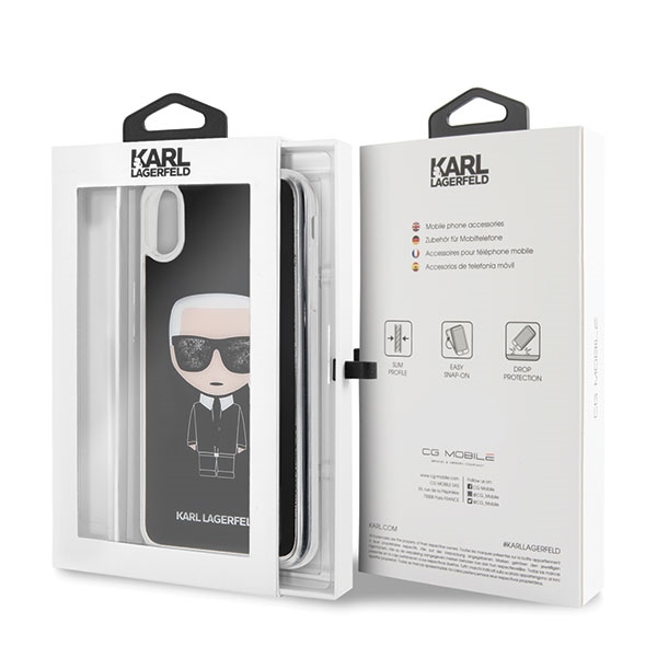 Husa iPhone XS Max, Karl Lagerfeld, Liquid Neagra thumb