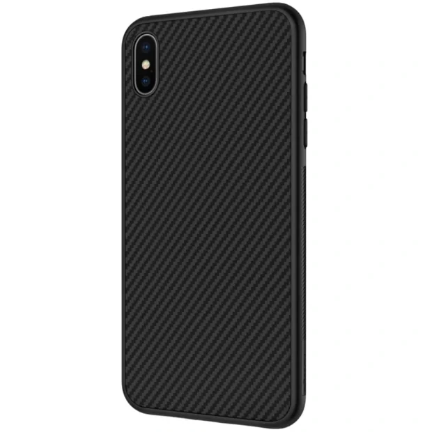 Husa iPhone XS Max Synthetic Fiber Negru Nillkin