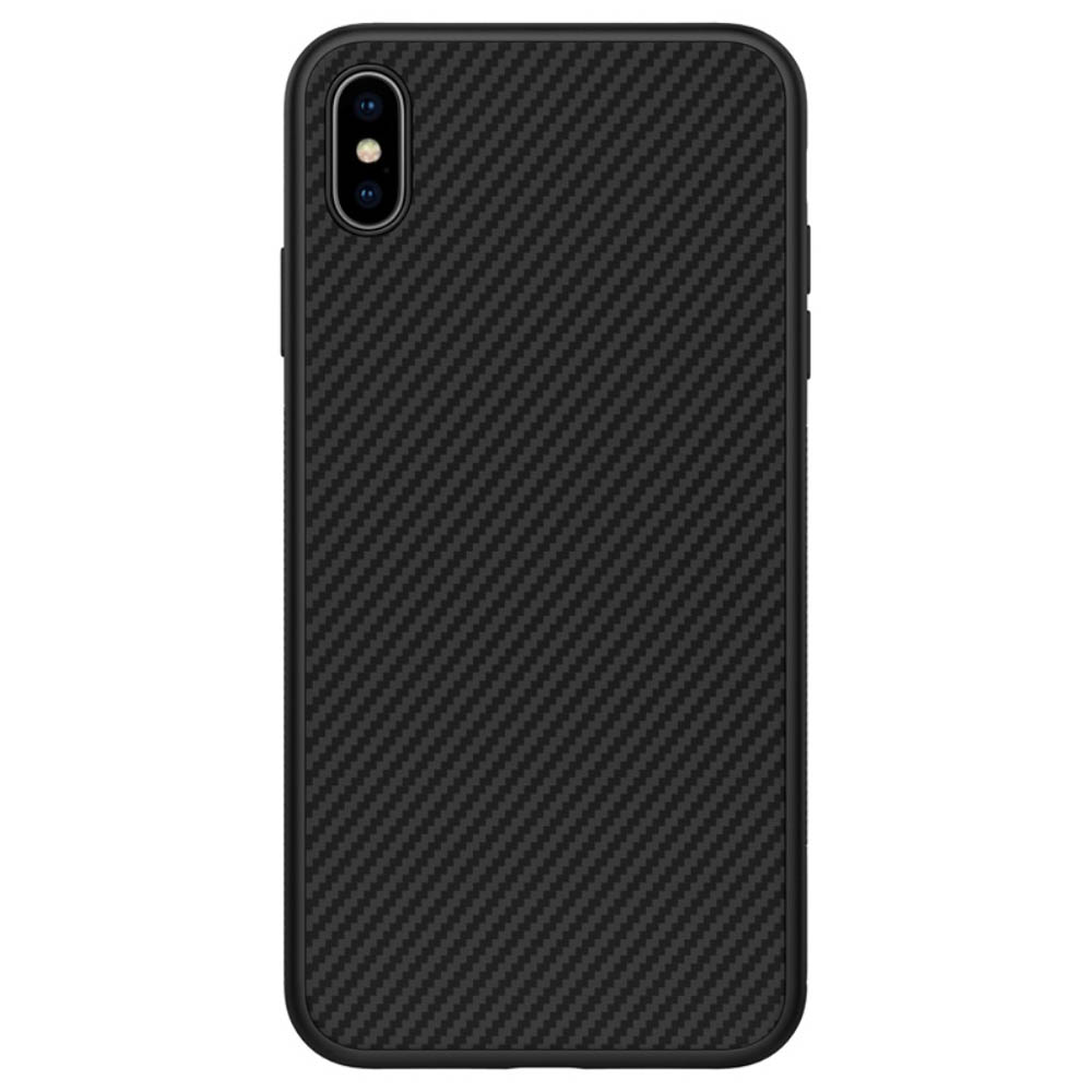 Husa iPhone XS Max Synthetic Fiber Negru Nillkin thumb