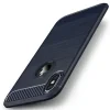 Husa iPhone XS/X 5.8&#039;&#039;, Carbon Fiber, Ipaky, Albastra