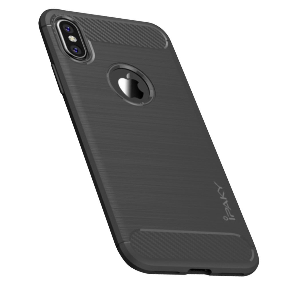 Husa iPhone XS/X  Carbon Fiber, Ipaky, Gri thumb