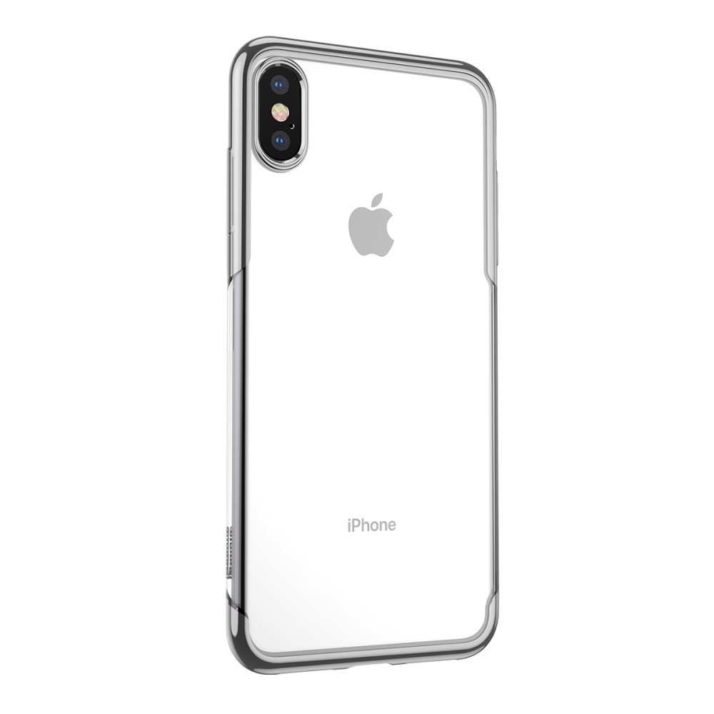 Husa iPhone XS/X Shining Series Baseus Argintie thumb