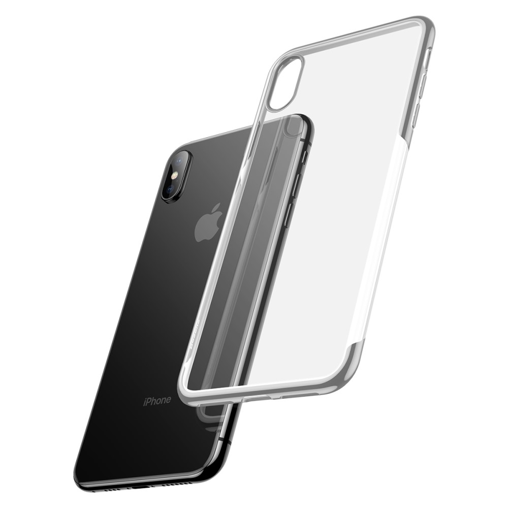 Husa iPhone XS/X Shining Series Baseus Argintie thumb