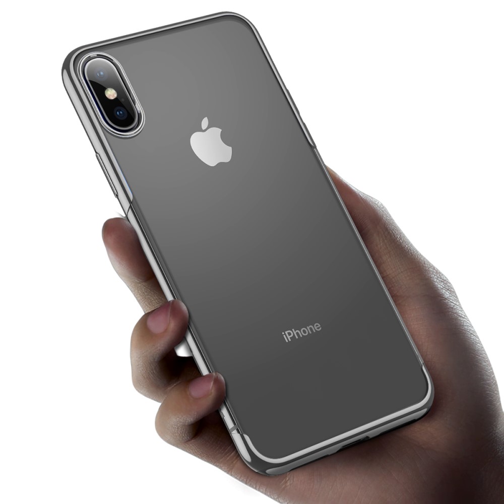 Husa iPhone XS/X Shining Series Baseus Argintie thumb