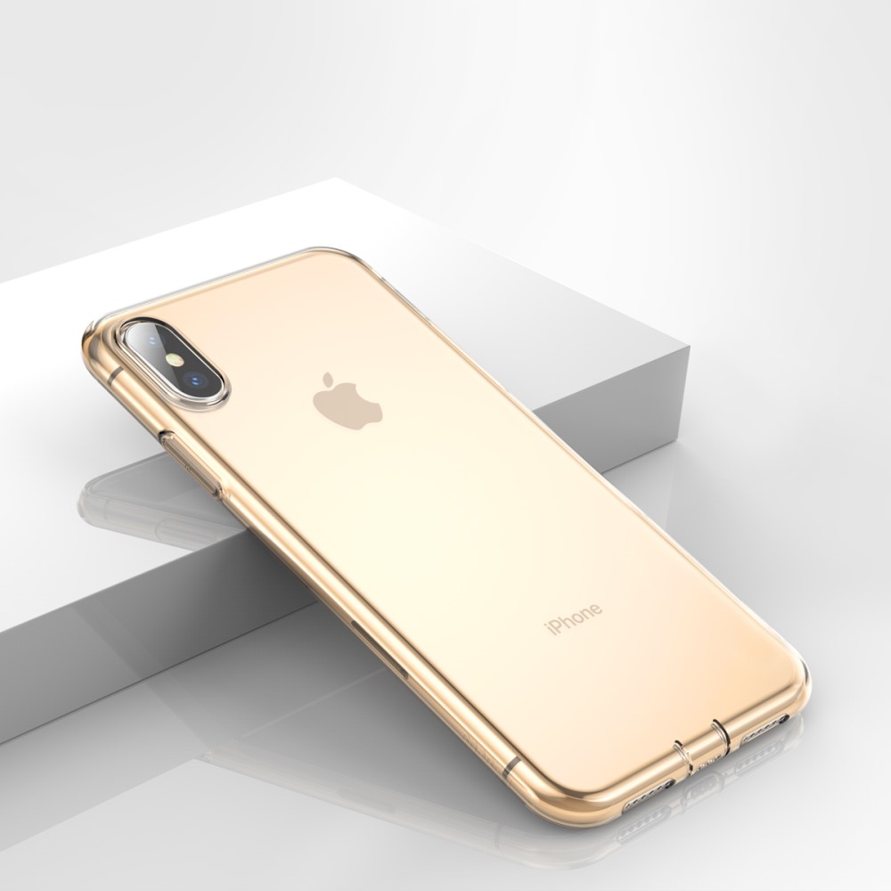 Husa pentru iPhone XS/X  Simplicity Transparent gold Baseus thumb