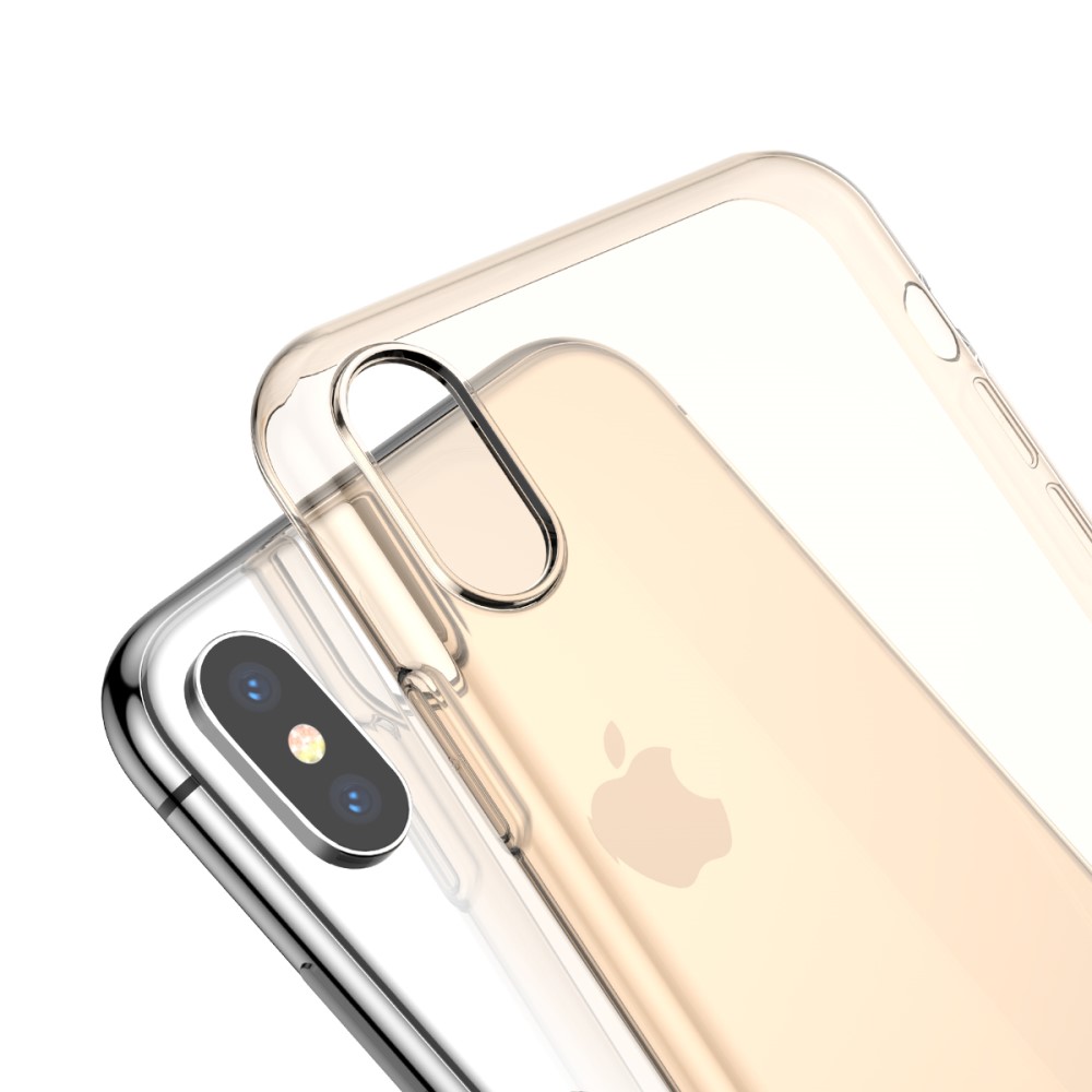 Husa pentru iPhone XS/X  Simplicity Transparent gold Baseus thumb