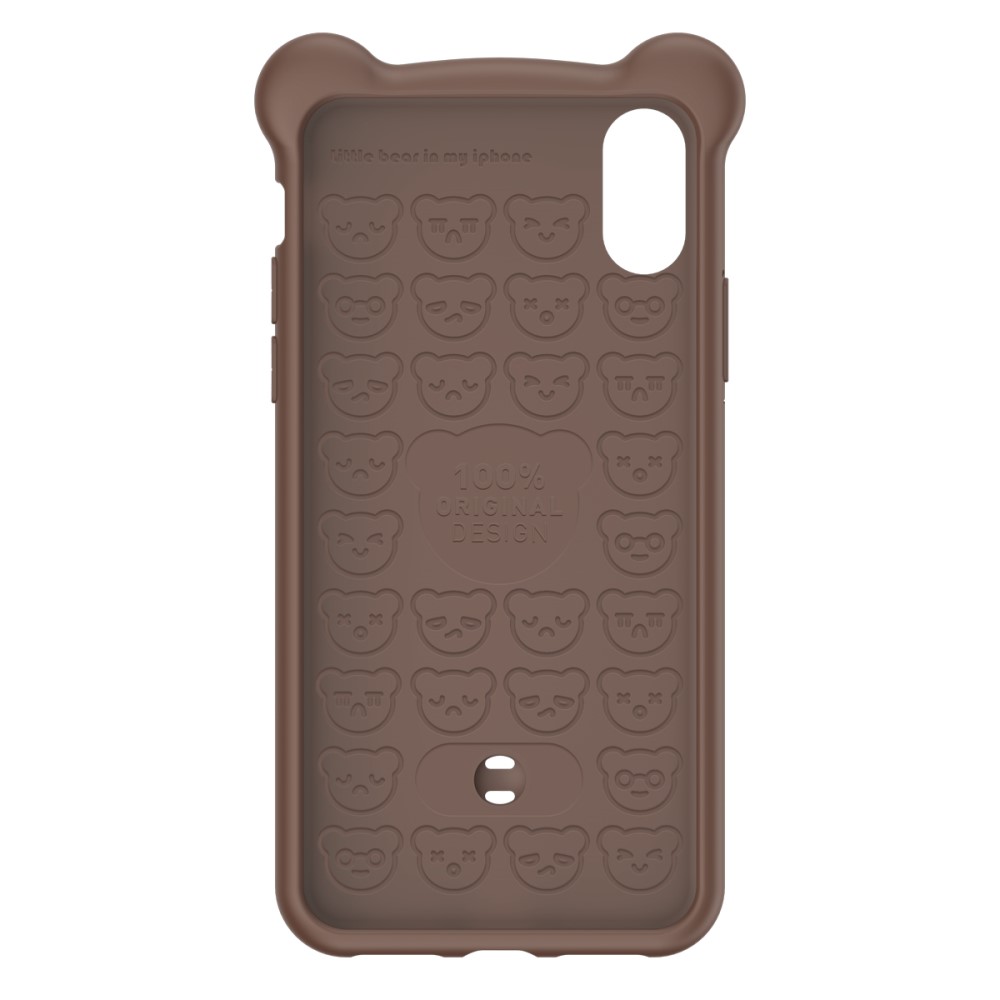 Husa iPhone X/XS Bear Silicone Maro Baseus thumb