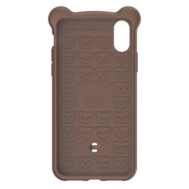 Husa iPhone X/XS Bear Silicone Maro Baseus