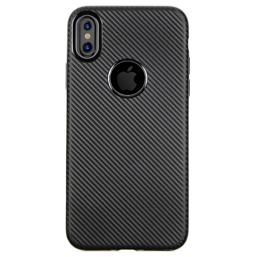 Husa iPhone X/Xs 5.8'' Carbon Fiber Texture neagra thumb