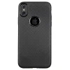 Husa iPhone X/Xs 5.8&#039;&#039; Carbon Fiber Texture neagra