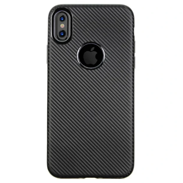 Husa iPhone X/Xs 5.8&#039;&#039; Carbon Fiber Texture neagra