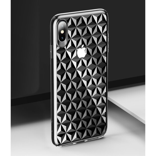 Husa iPhone X/Xs Diamond Pattern Transparenta Usams