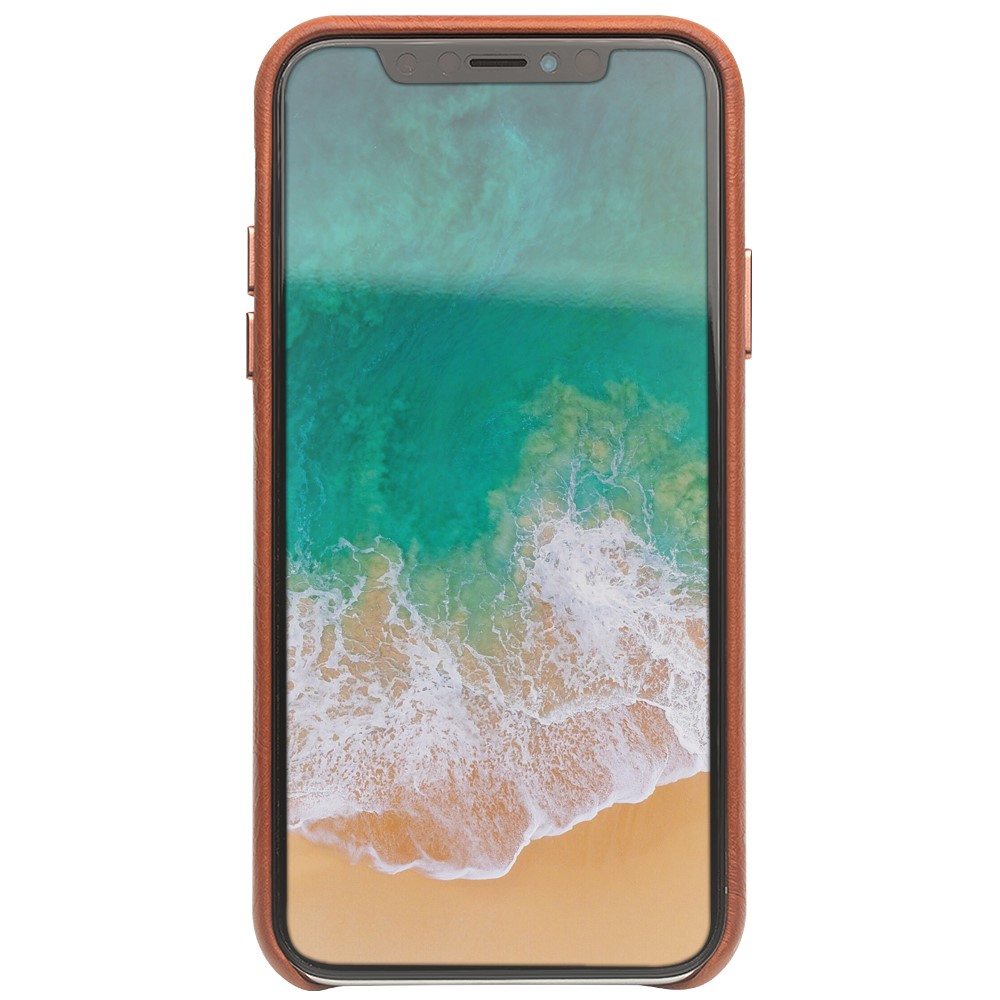 Husa iPhone X/Xs 5.8'' Leather Back Case Qialino Maro thumb