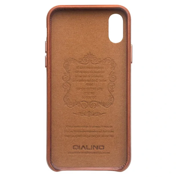 Husa iPhone X/Xs 5.8&#039;&#039; Leather Back Case Qialino Maro