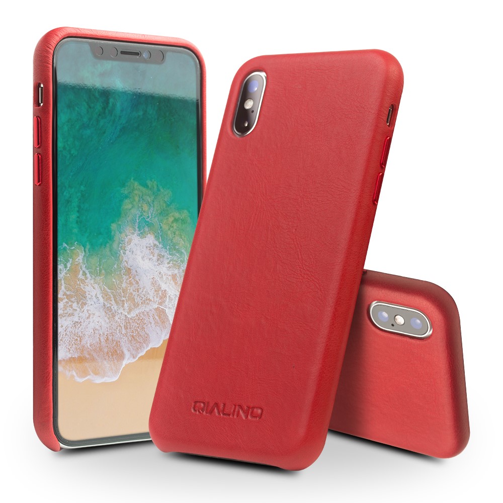 Husa iPhone X/Xs 5.8'' Leather Back Case Qialino Rosie thumb