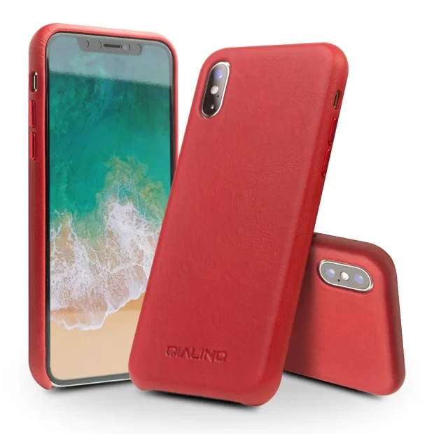 Husa iPhone X/Xs 5.8&#039;&#039; Leather Back Case Qialino Rosie