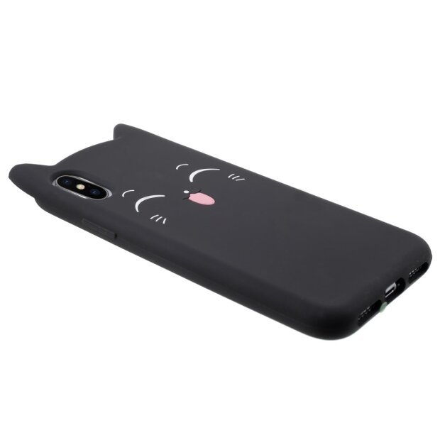 Husa iPhone X/XS 5.8&#039;&#039; Mustache Silicon 3D Neagra