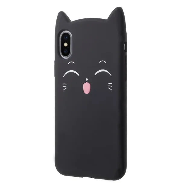 Husa iPhone X/XS 5.8&#039;&#039; Mustache Silicon 3D Neagra