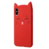 Husa iPhone X/XS 5.8&#039;&#039; Mustache Silicon 3D Rosie