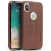 Husa iPhone X/Xs Qialino Leather Back Case Maro