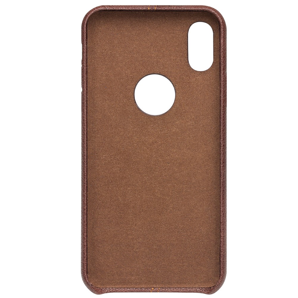 Husa iPhone X/Xs Qialino Leather Back Case Maro thumb