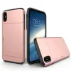 Husa iPhone X/Xs 5.8&#039;&#039; Sliding Card Holder Roz Gold