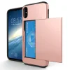 Husa iPhone X/Xs 5.8&#039;&#039; Sliding Card Holder Roz Gold