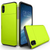 Husa iPhone X/Xs 5.8&#039;&#039; Sliding Card Holder Verde Deschis
