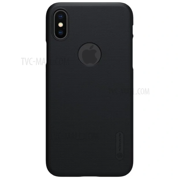 Husa iPhone X/XS Frosted Shield Negru Nillkin + Folie