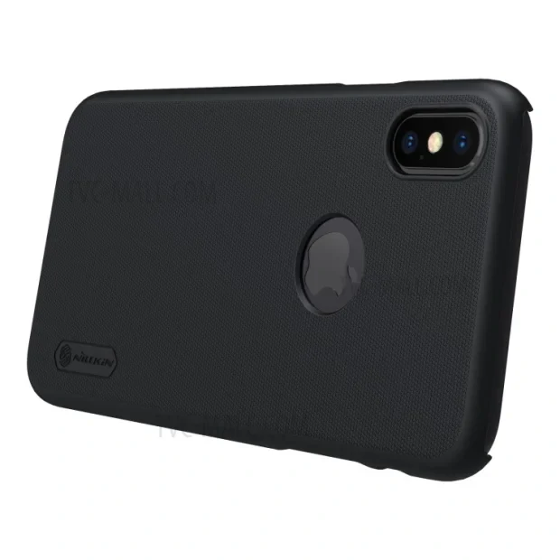 Husa iPhone X/XS Frosted Shield Negru Nillkin + Folie