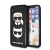 Husa iPhone X/XS Karl Lagerfeld &amp; Choupette Hard Case PU Neagra