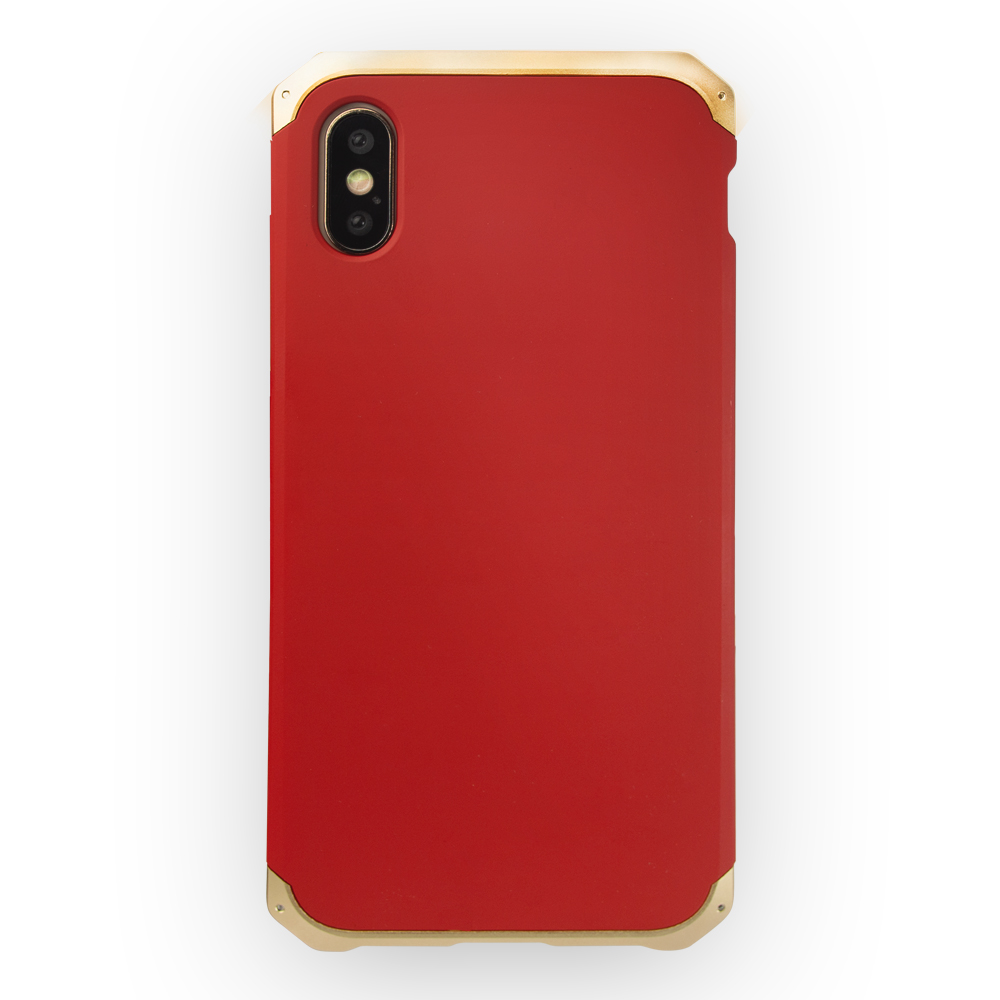 Husa iPhone X/XS Shockproof Armor Cover Rama Gold thumb