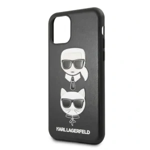 Husa iPhone 11 Pro Max Karl Lagerfeld &amp; Choupette Hard Case PU Neagra