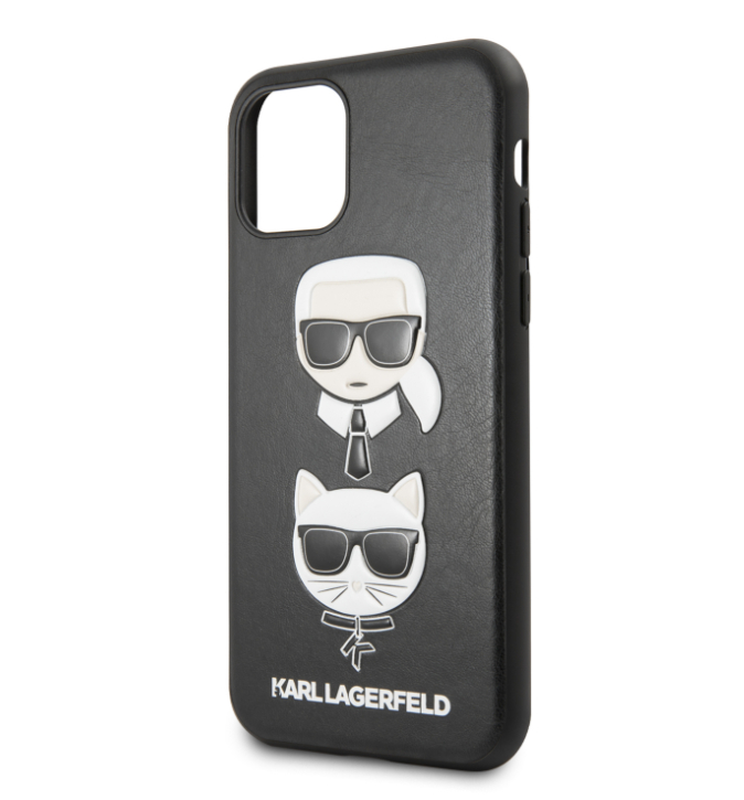 Husa iPhone 11 Pro Max Karl Lagerfeld & Choupette Hard Case PU Neagra thumb