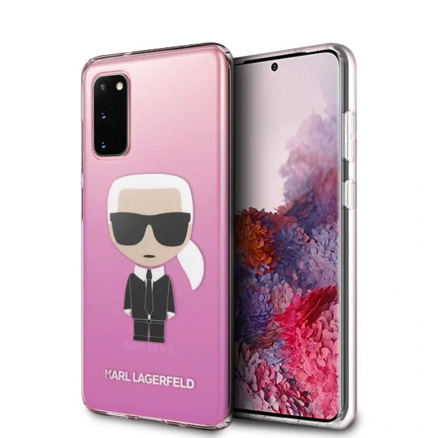 Husa Karl Lagerfeld Degrade pentru Samsung Galaxy S20, Roz