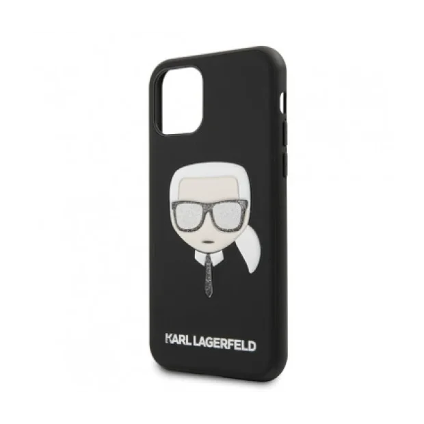 Husa Karl Lagerfeld Pentru IPhone 11 Pro Iconik Embossed &amp; Glitter Negru